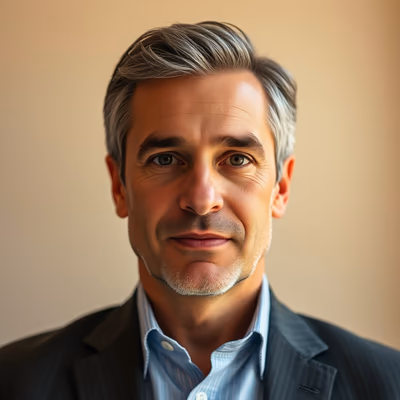 A middle-aged man in a suit with short, gray hair and a neutral expression.